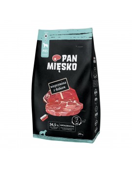 Pan Mięsko sucha karma dla psa z wieprzowiną i dzikiem M 20kg