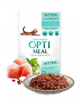 Optimeal kitten kurczak 85g